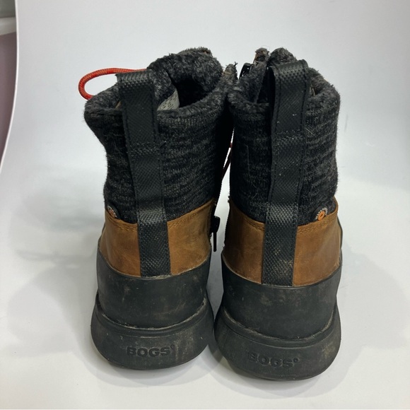 Bogs freedom lace up boots insulated brown leather black womens size 6.5 - Picture 5 of 9